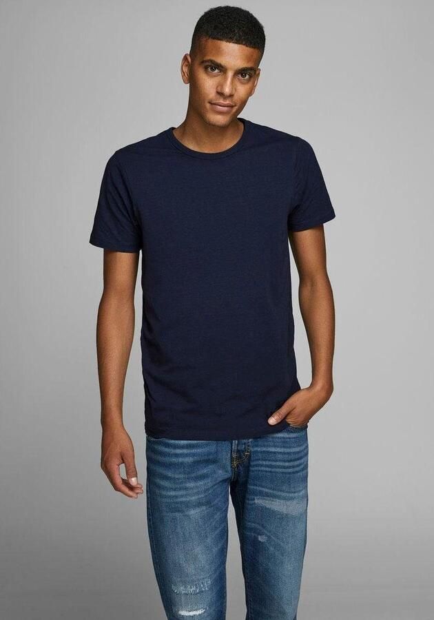 Jack & Jones T-shirt JJEBASIC met smalle pasvorm voor elke dag effen modieus smal katoenmix ronde hals - Foto 12