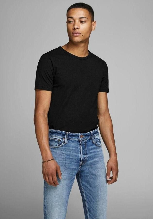 Jack & Jones T-shirt JJEBASIC met smalle pasvorm voor elke dag effen modieus smal katoenmix ronde hals - Foto 10