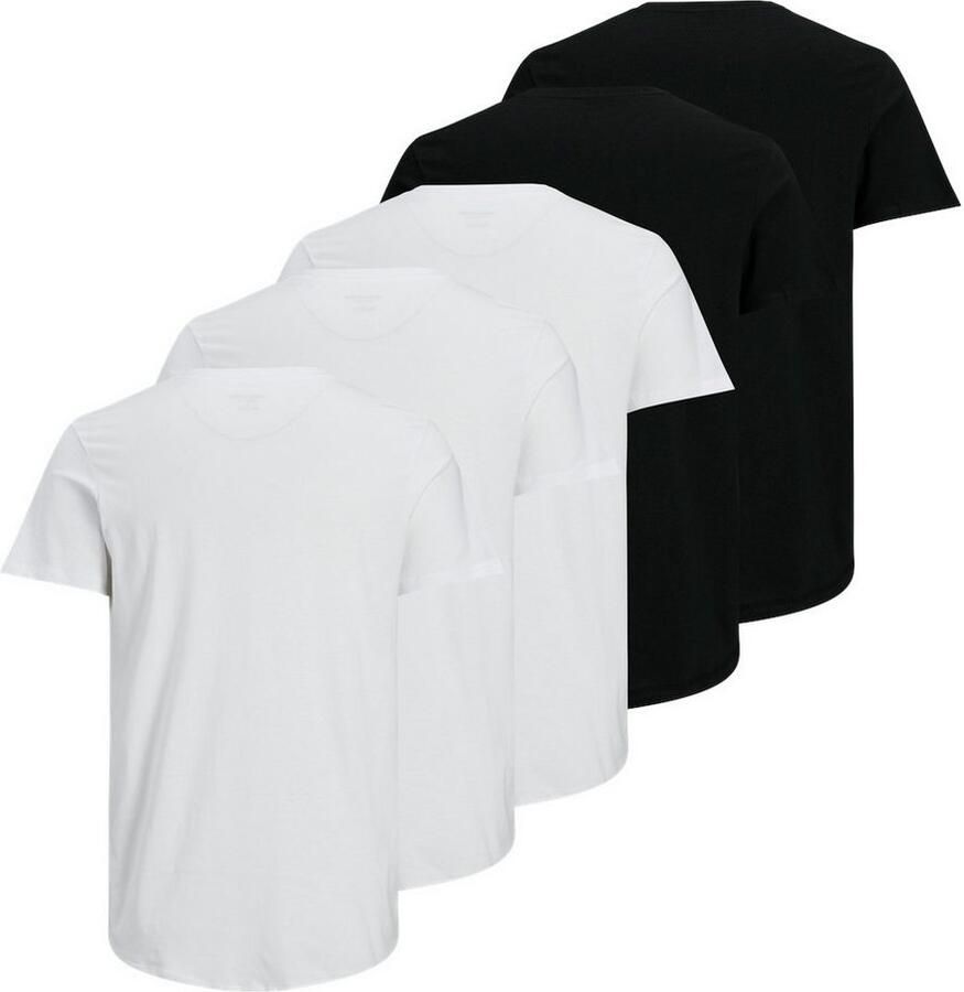 Jack & Jones T-shirt JJENOA TEE SS CREW NECK 5PK MP NOOS (5-delig Set van 5)