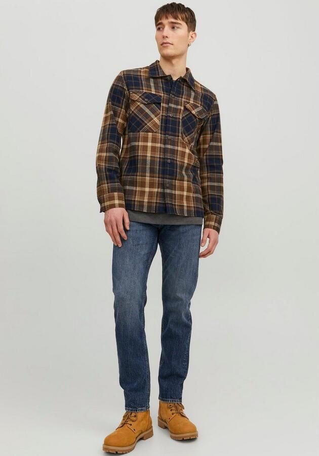 JACK & JONES JEANS INTELLIGENCE tapered fit jeans JJIMIKE JJORIGINAL SBD 551 medium blue - Foto 4