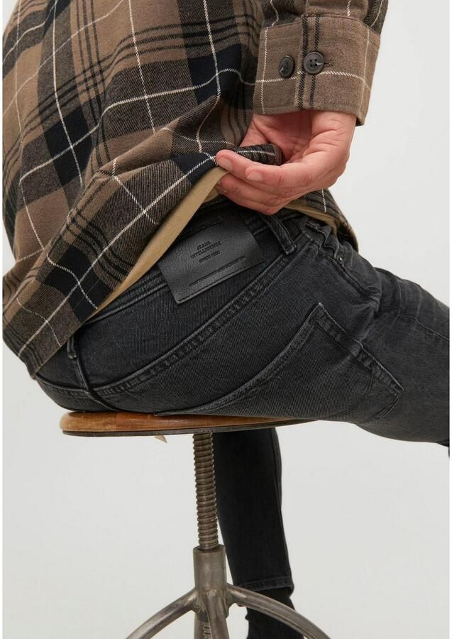 JACK & JONES JEANS INTELLIGENCE taperd fit jeans JJIMIKE JJORIGINAL zwart - Foto 2