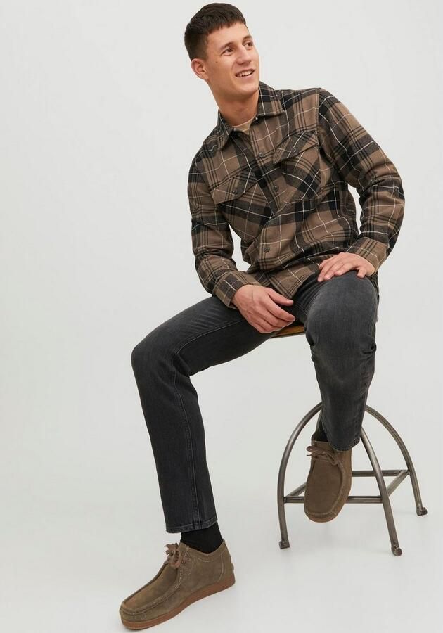 JACK & JONES JEANS INTELLIGENCE taperd fit jeans JJIMIKE JJORIGINAL zwart - Foto 5