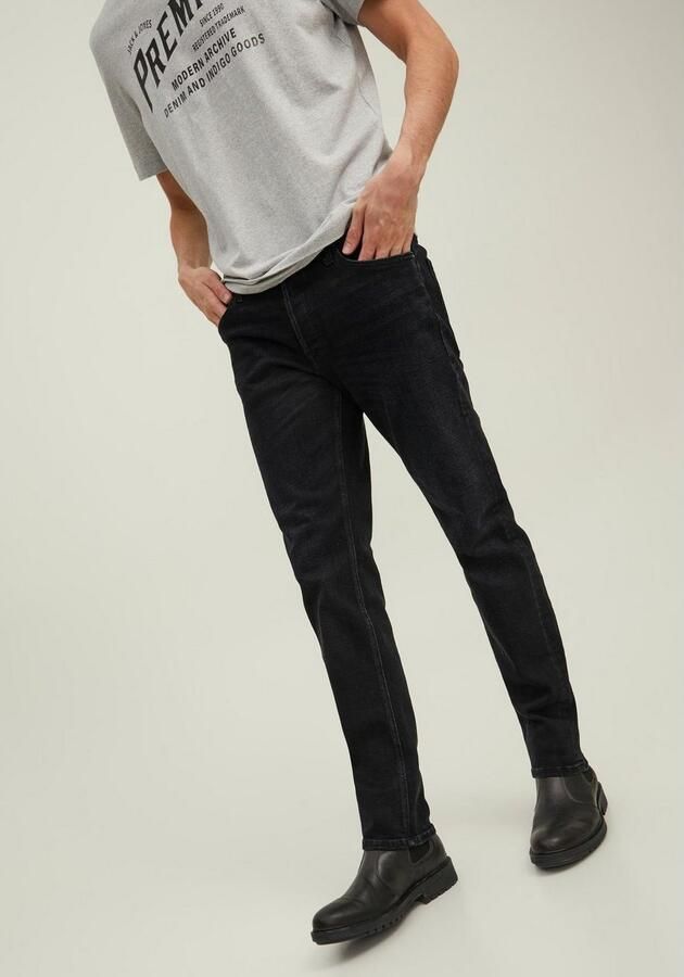 JACK & JONES JEANS INTELLIGENCE tapered fit jeans JJIMIKE JJORIGINAL jos 111 black denim - Foto 4