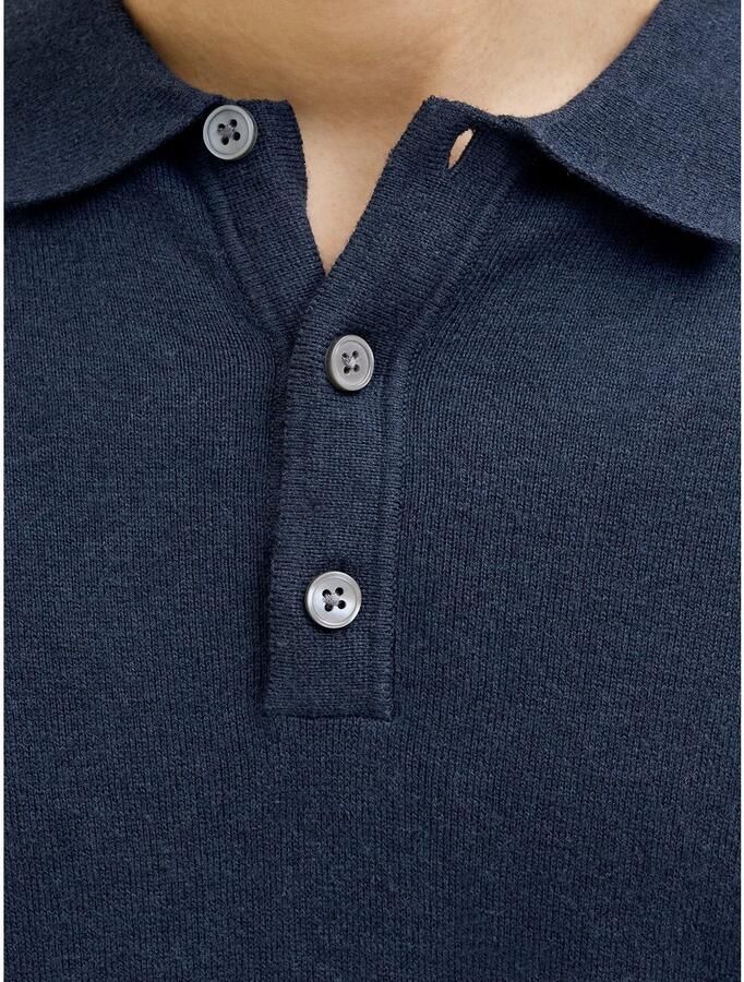 Jack & Jones Trui met korte mouwen JJEEMIL KNIT RELAXED POLO SS SN - Foto 2