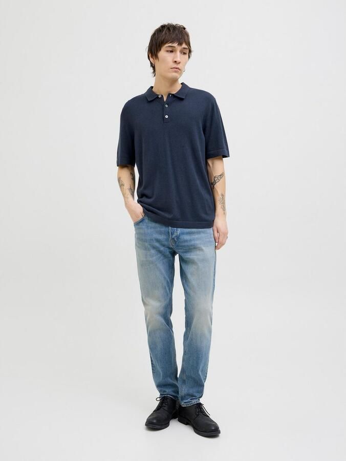 Jack & Jones Trui met korte mouwen JJEEMIL KNIT RELAXED POLO SS SN - Foto 5