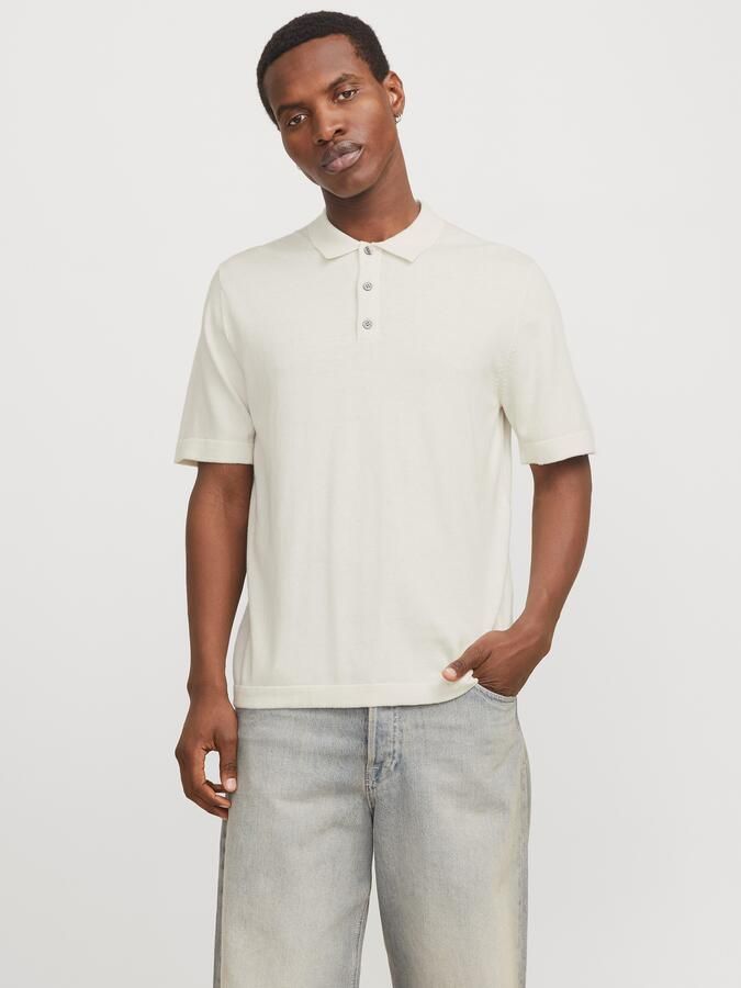 Jack & Jones Trui met korte mouwen JJEEMIL KNIT RELAXED POLO SS SN - Foto 7