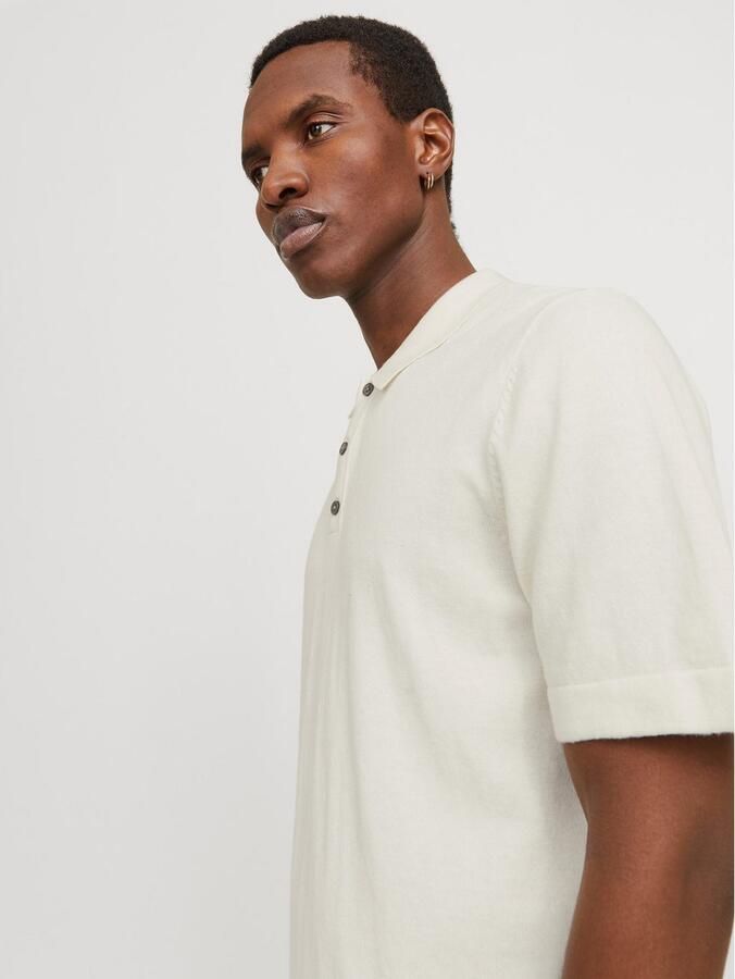 Jack & Jones Trui met korte mouwen JJEEMIL KNIT RELAXED POLO SS SN - Foto 4