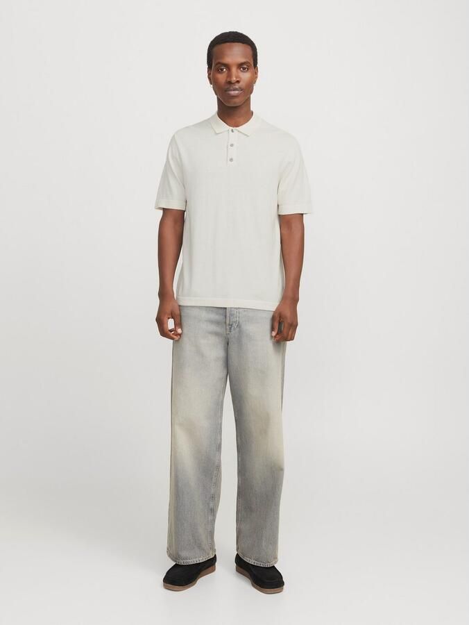 Jack & Jones Trui met korte mouwen JJEEMIL KNIT RELAXED POLO SS SN - Foto 5