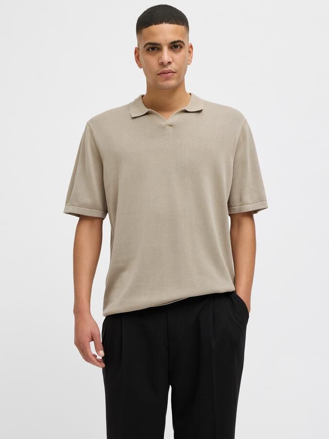 Jack & Jones Trui met korte mouwen JJELEO KNIT POLO SS LN - Foto 5