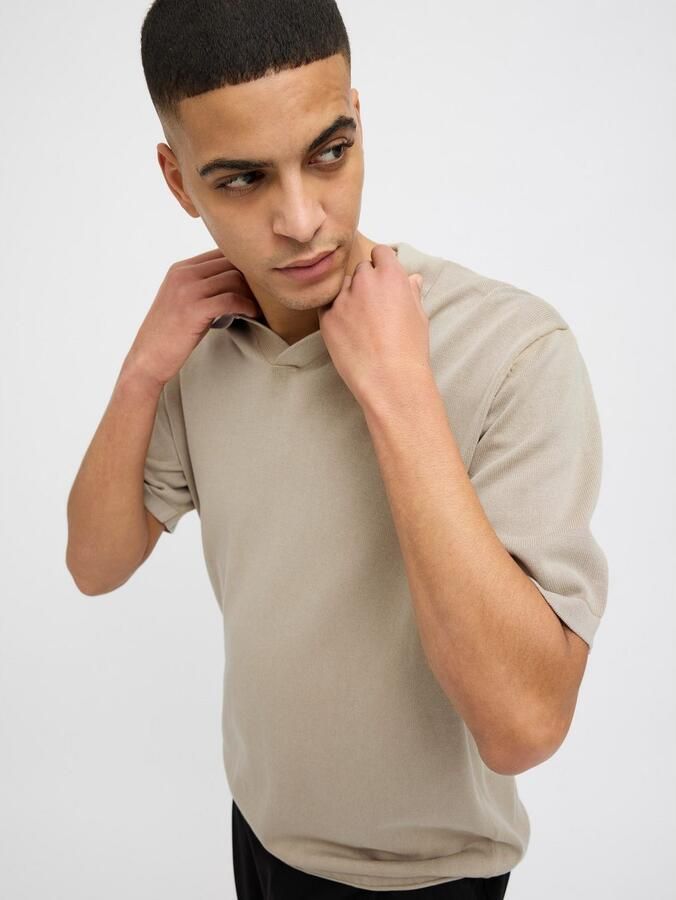 Jack & Jones Trui met korte mouwen JJELEO KNIT POLO SS LN - Foto 2