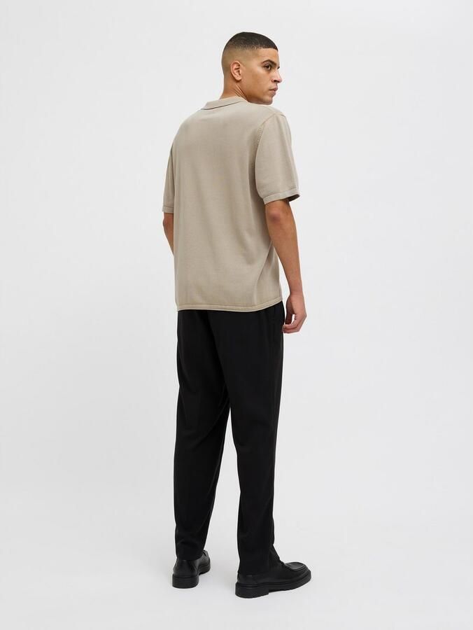 Jack & Jones Trui met korte mouwen JJELEO KNIT POLO SS LN - Foto 4