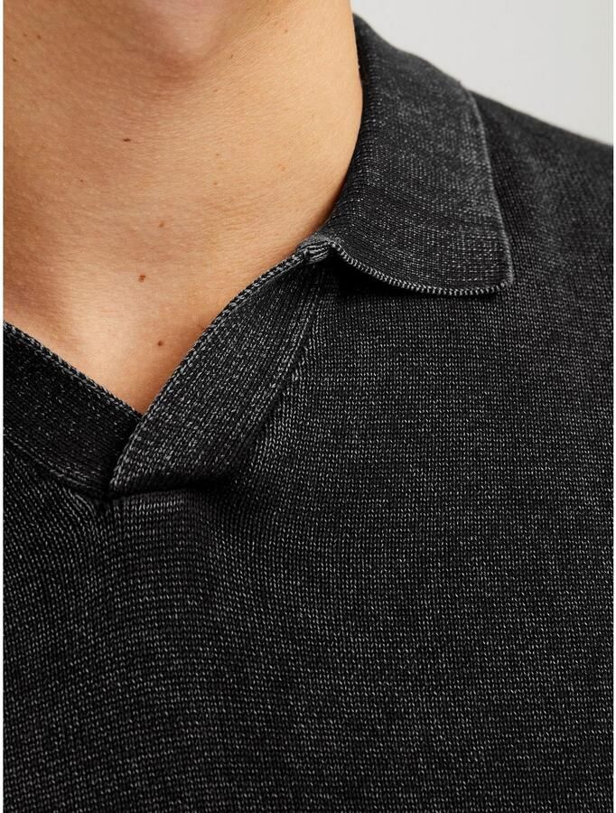 Jack & Jones Trui met korte mouwen JJELEO KNIT POLO SS LN - Foto 2
