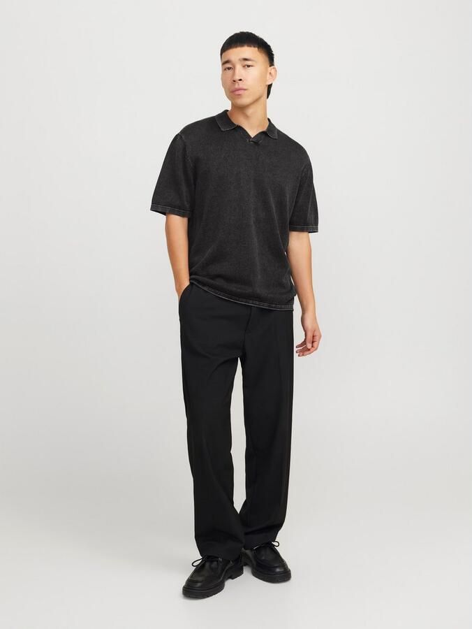 Jack & Jones Trui met korte mouwen JJELEO KNIT POLO SS LN - Foto 5
