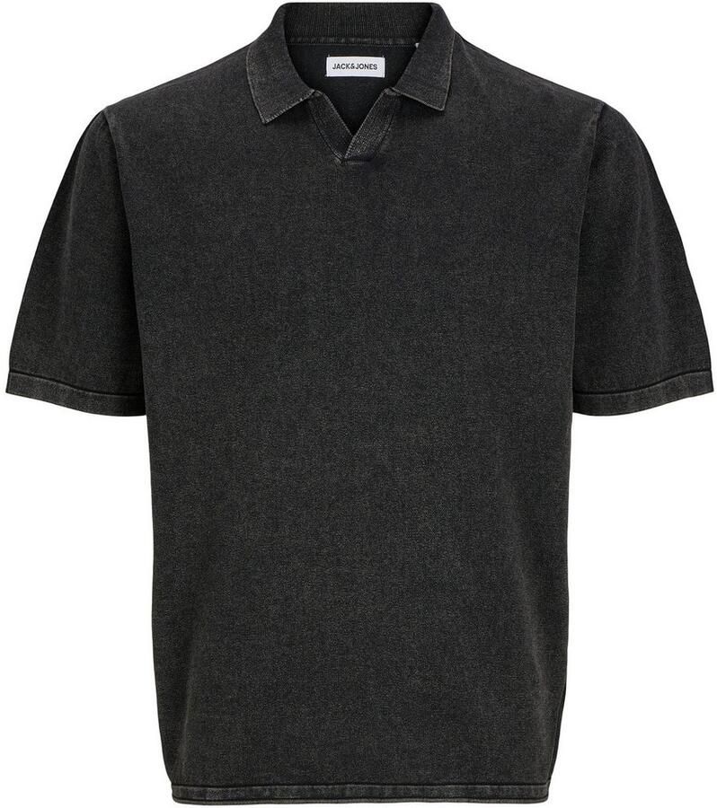Jack & Jones Trui met korte mouwen JJELEO KNIT POLO SS LN