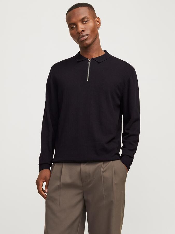 Jack & Jones Trui met polokraag JJEEMIL KNIT POLO HALF ZIP LS NOOS - Foto 7
