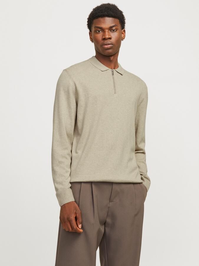 Jack & Jones Trui met polokraag JJEEMIL KNIT POLO HALF ZIP LS NOOS - Foto 7