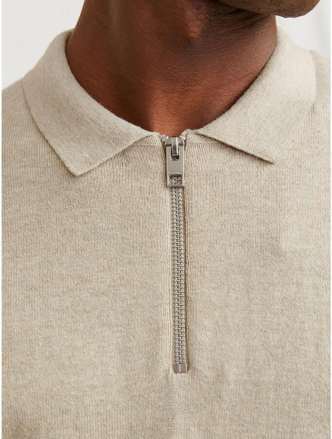 Jack & Jones Trui met polokraag JJEEMIL KNIT POLO HALF ZIP LS NOOS - Foto 3