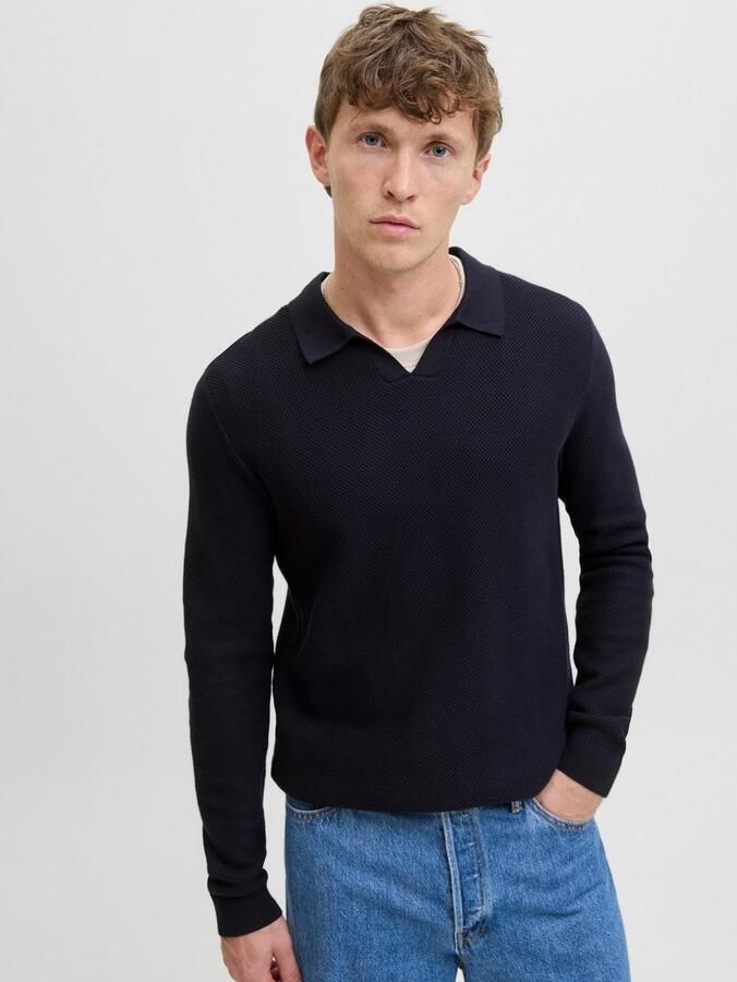 Jack & Jones Premium Gebreide pullover met ribboorden model 'EASTON' - Foto 3