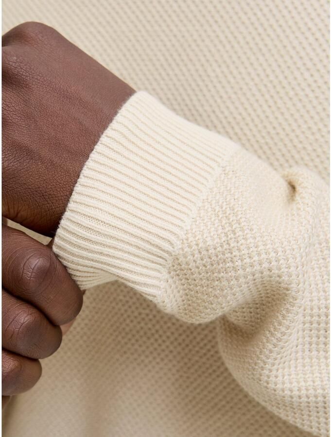 Jack & Jones Premium Gebreide pullover met ribboorden model 'EASTON' - Foto 4