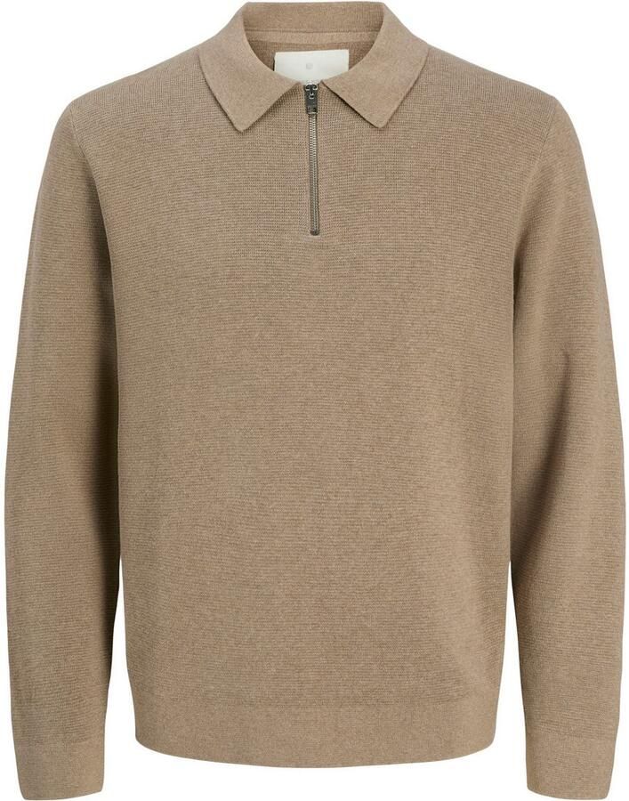 Jack & Jones Trui met polokraag JPRBLAMILANO STITCH KNIT ZIP POLO SN