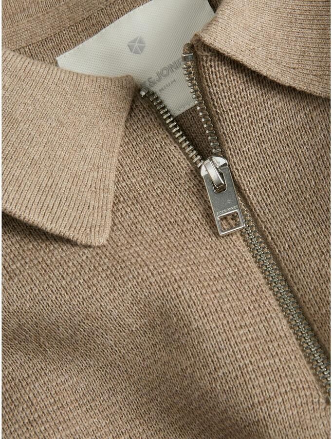 Jack & Jones Trui met polokraag JPRBLAMILANO STITCH KNIT ZIP POLO SN - Foto 3