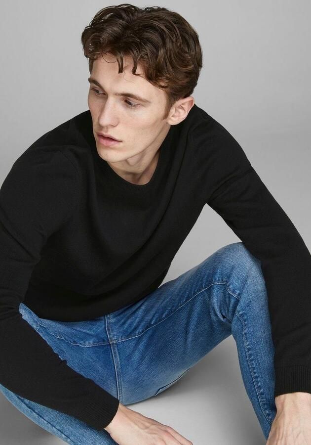 Jack & Jones Trui met ronde hals JJEBASIC met ronde hals ideaal voor werk en vrije tijd - Foto 7