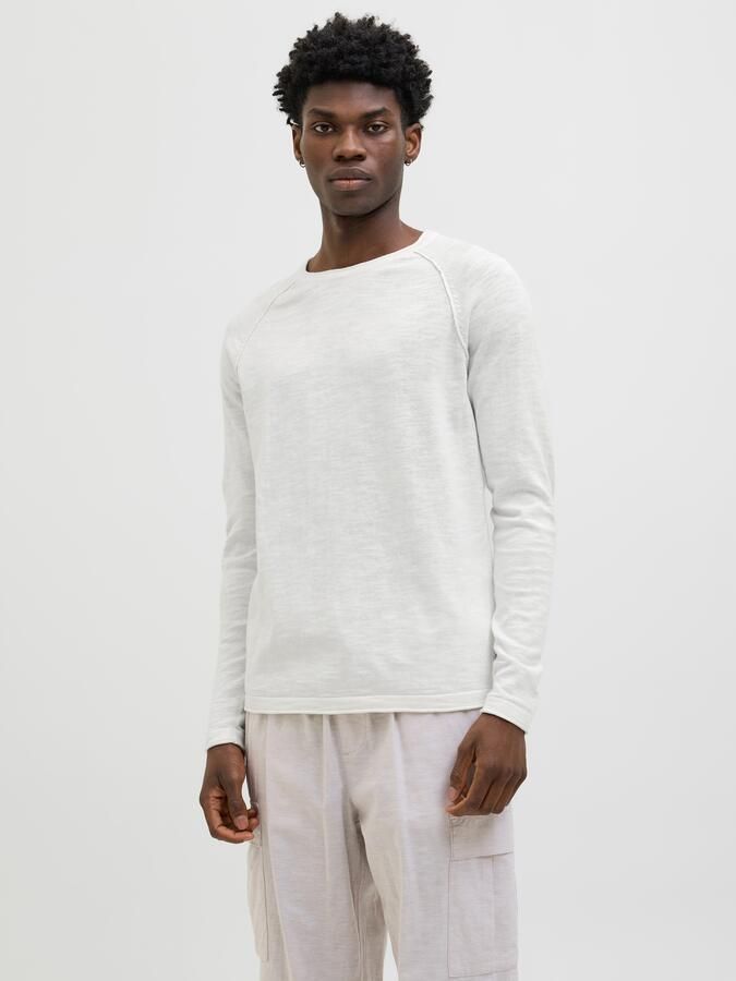Jack & jones Shirt met lange mouwen en geribde ronde hals model 'BREEZE'