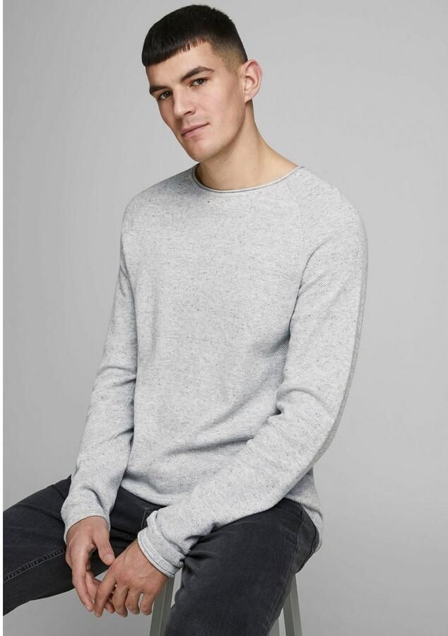 Jack & Jones Trui met ronde hals JJEHILL Effen trui met aangenaam draagcomfort - Foto 4