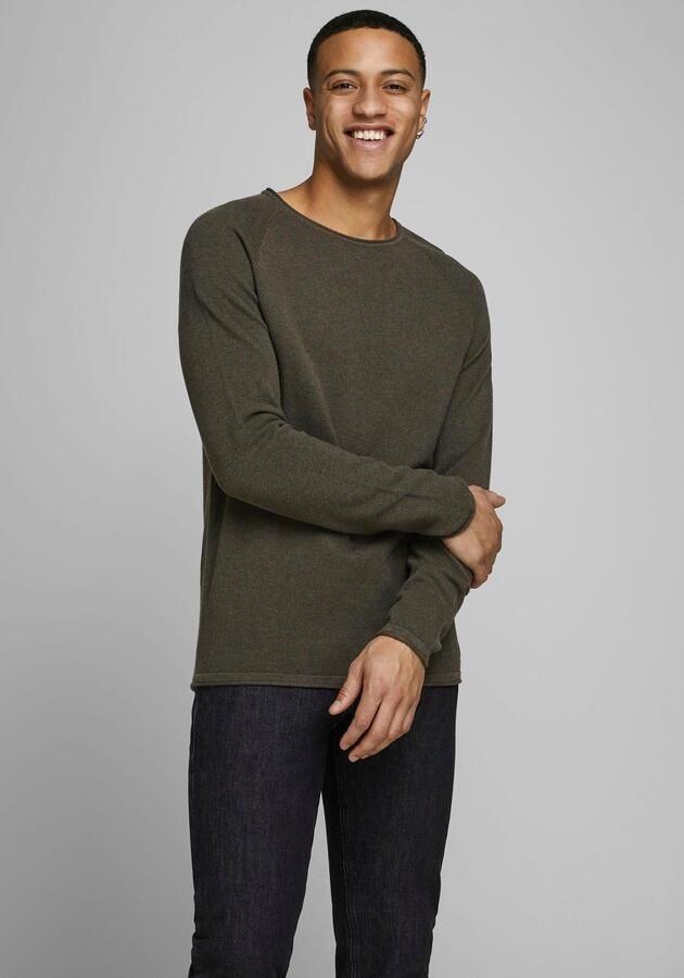 Jack & Jones Trui met ronde hals JJEHILL Effen trui met aangenaam draagcomfort - Foto 6