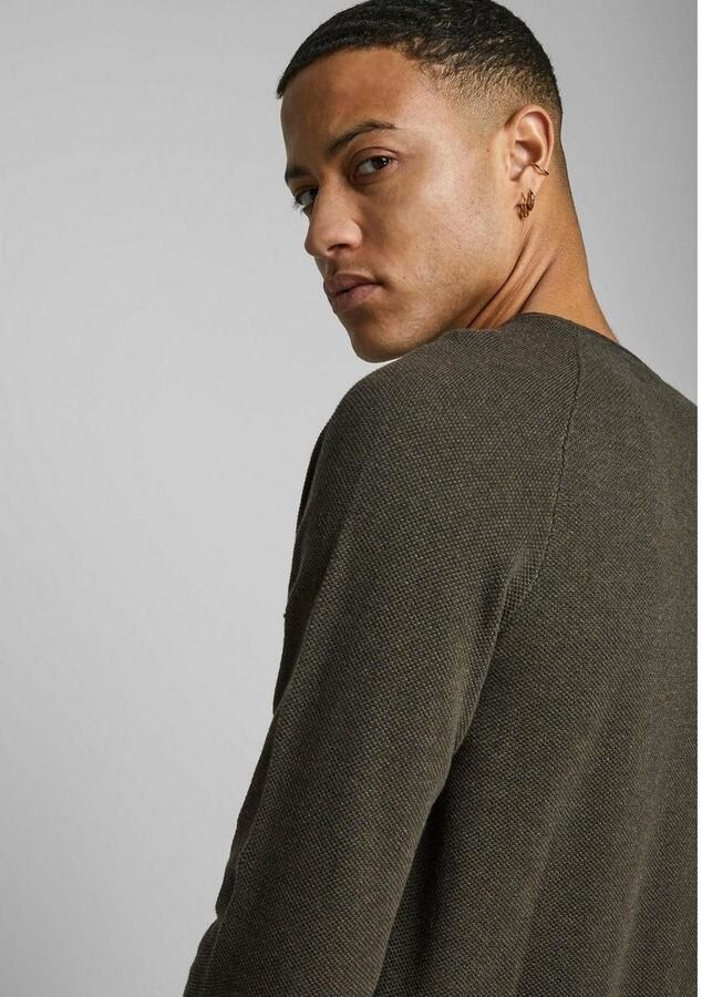 Jack & Jones Trui met ronde hals JJEHILL Effen trui met aangenaam draagcomfort - Foto 4