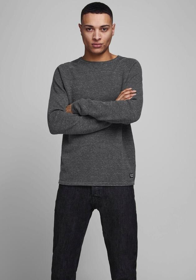 Jack & Jones Trui met ronde hals JJEHILL Effen trui met aangenaam draagcomfort - Foto 14