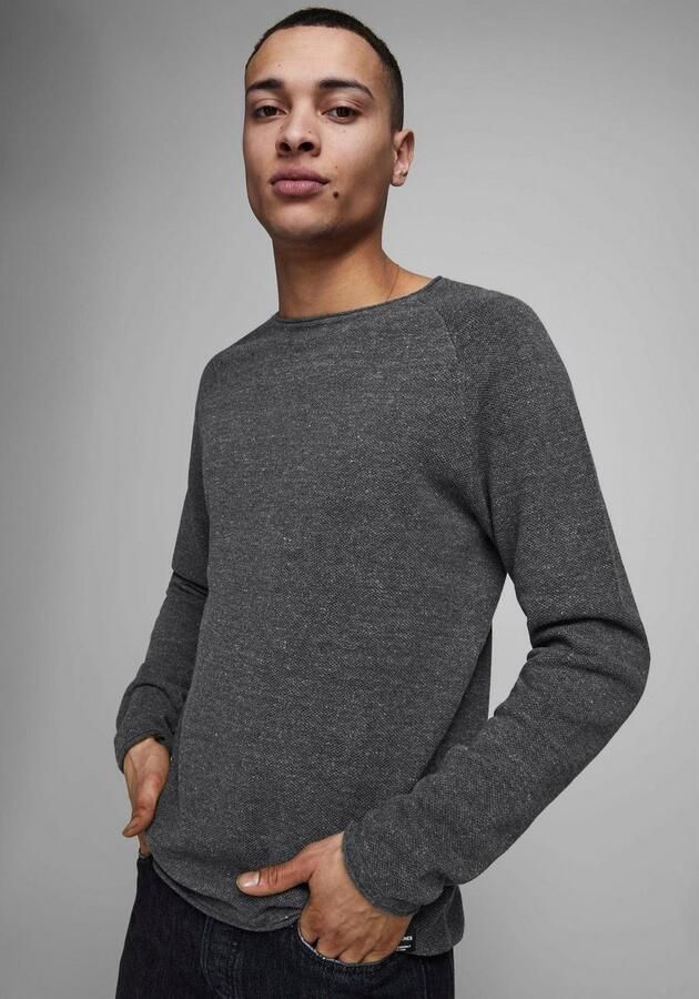 Jack & Jones Trui met ronde hals JJEHILL Effen trui met aangenaam draagcomfort - Foto 11
