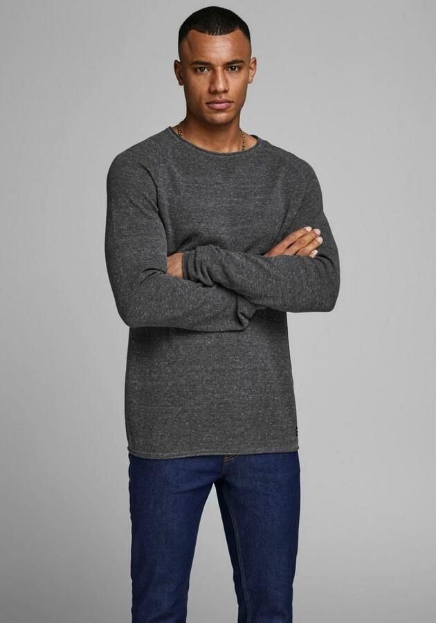 Jack & Jones Trui met ronde hals JJEHILL Effen trui met aangenaam draagcomfort - Foto 12