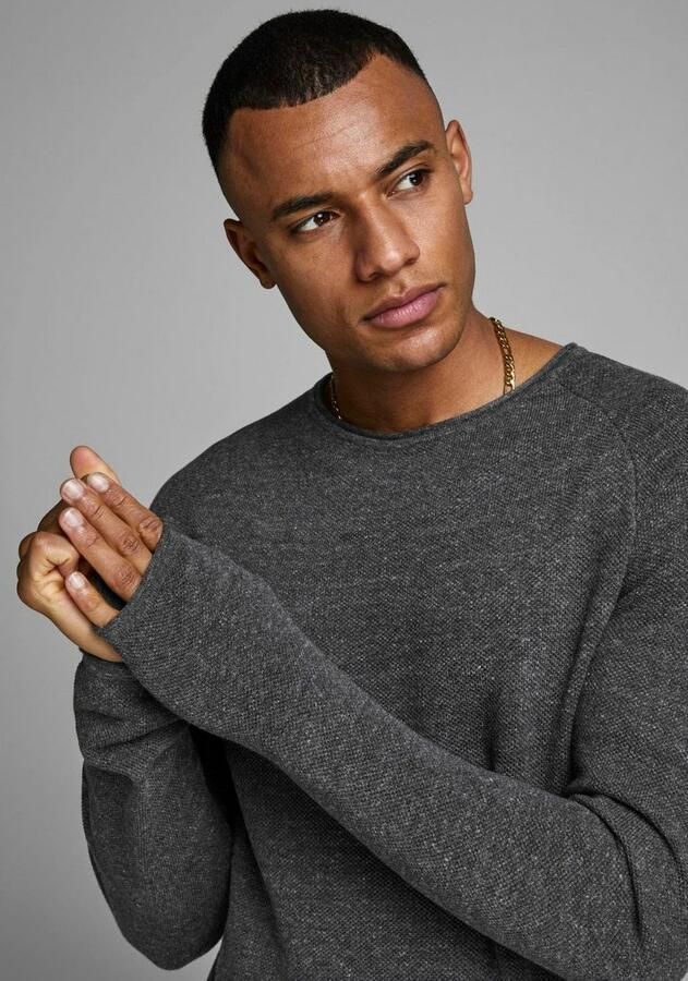 Jack & Jones Trui met ronde hals JJEHILL Effen trui met aangenaam draagcomfort - Foto 9