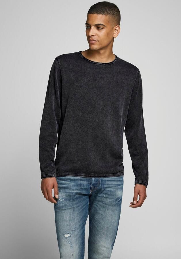 Jack & Jones Trui met ronde hals JJELEO van onderhoudsvriendelijke katoenkwaliteit - Foto 3