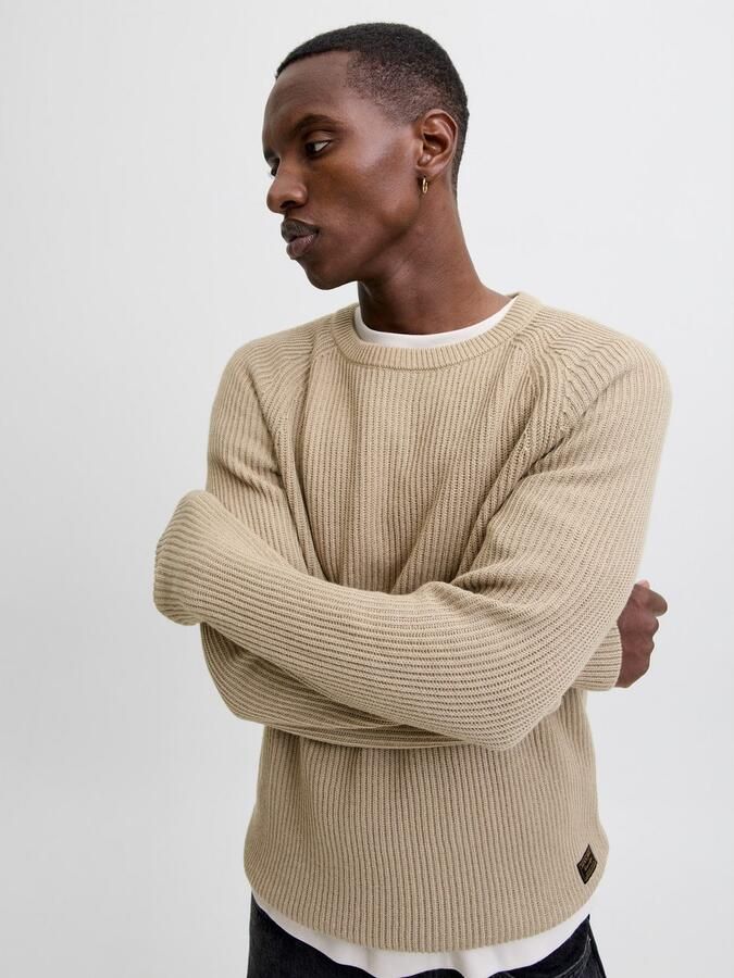 Jack & Jones Trui met ronde hals JJPANNEL KNIT CREW NECK AW25 - Foto 3