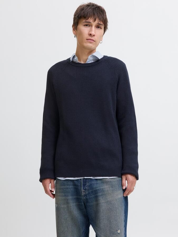 Jack & Jones Trui met ronde hals JJPANNEL KNIT CREW NECK AW25 - Foto 4