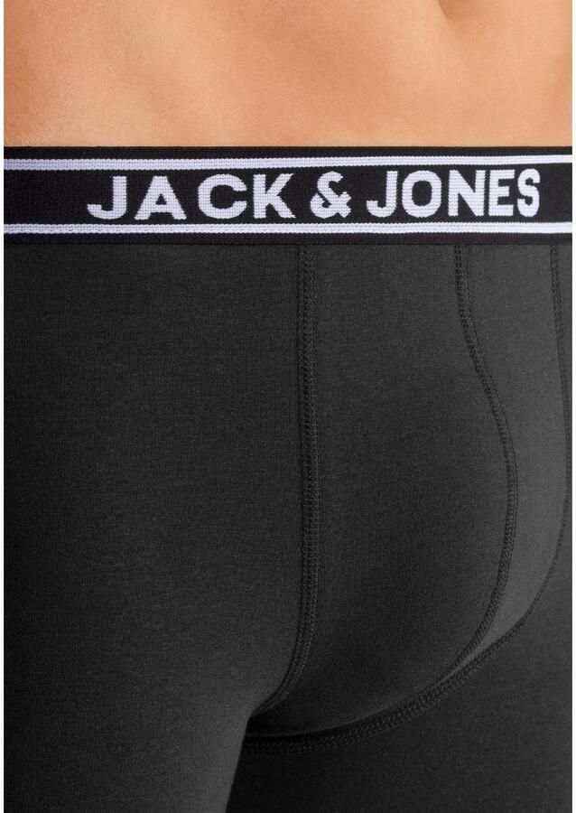 Jack & Jones Trunk JACCRISP in 6-pack met logoband en stretchcomfort effen met kleuraccent modieus nauwsluitend katoenmix (set 6 stuks)