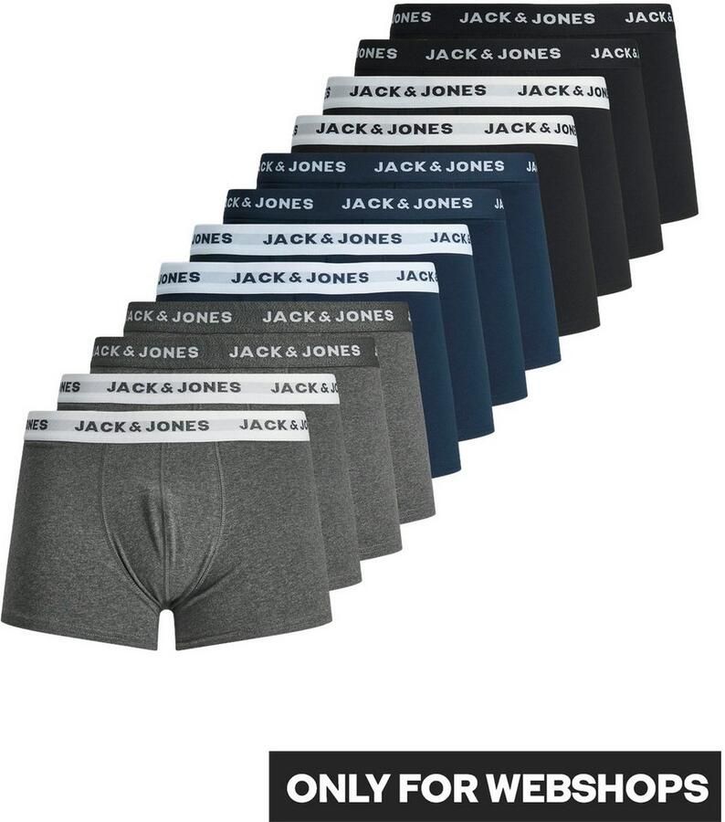 Jack & Jones Trunk JACSOLID Stretchcomfort elastisch comfortabel met sportieve look (set 12 stuks)