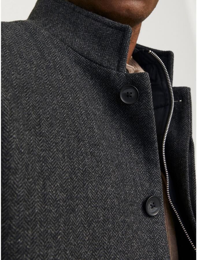 JACK & JONES ESSENTIALS jas JJEHARRISON met wol grijs