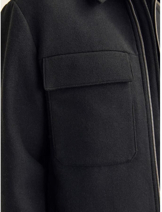 Jack & jones Stijlvolle Hemdjacke met Functionele Details Black Heren