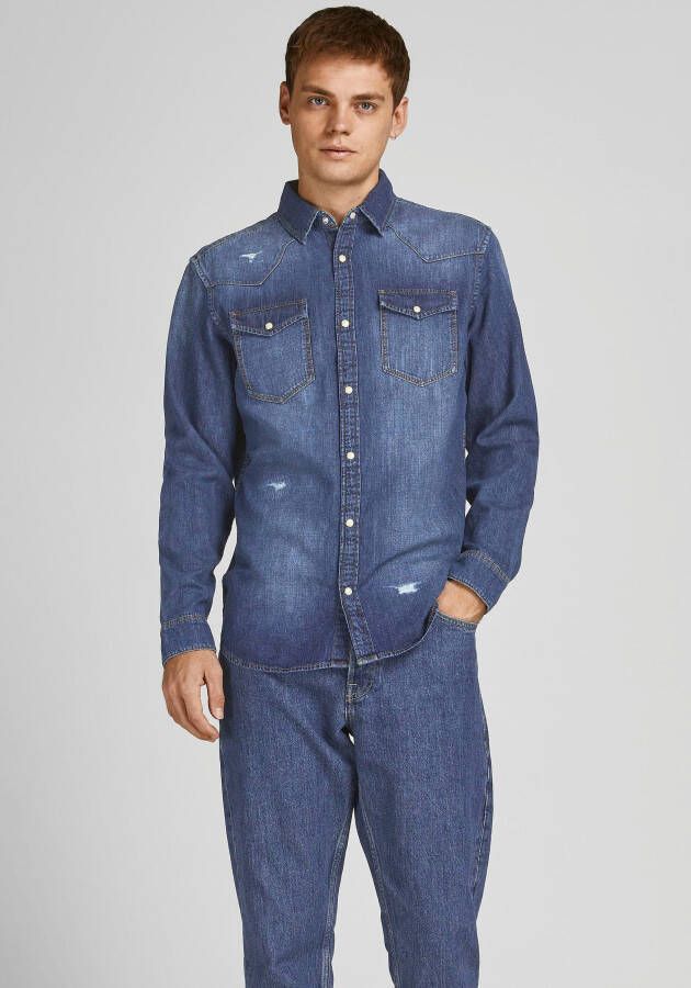 Jack & jones Jack Jones Mens Shirt Blauw Heren