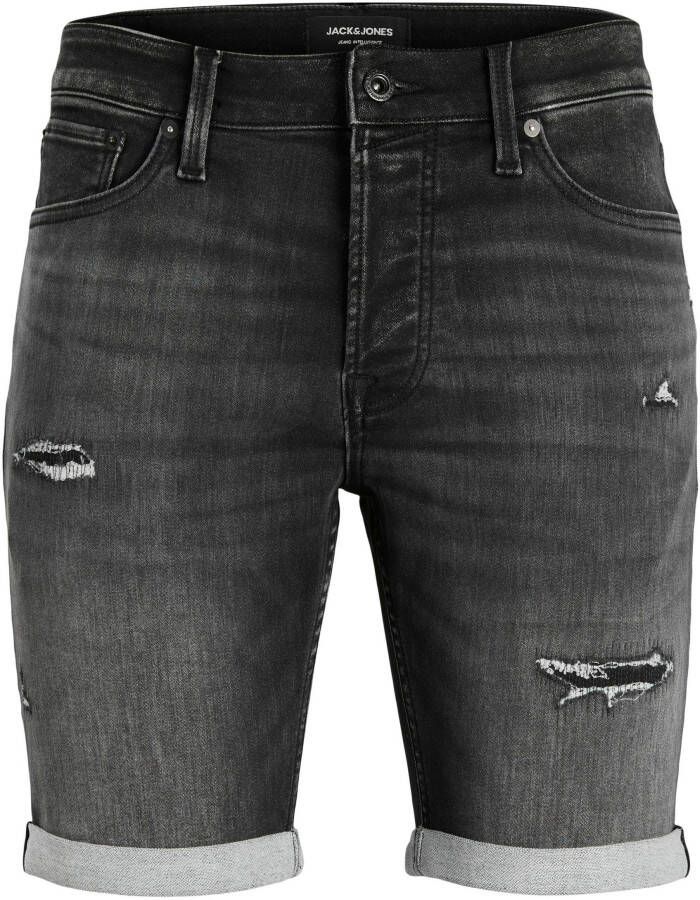Jack & jones Zwarte Herenshorts met Ritssluiting en Knoopsluiting Black Heren