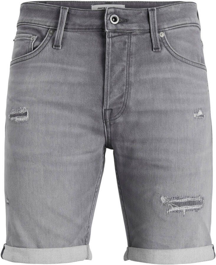 JACK & JONES JEANS INTELLIGENCE regular fit short JJIRICK JJICON grijs
