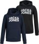 Jack & jones JUNIOR hoodie set van 2 zwart donkerblauw Sweater Logo 128 - Thumbnail 2
