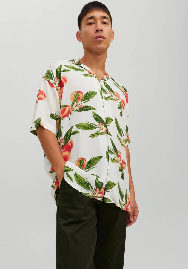 Jack & jones Tropische Bloemen Resort Korte Mouw Overhemd Multicolor Heren
