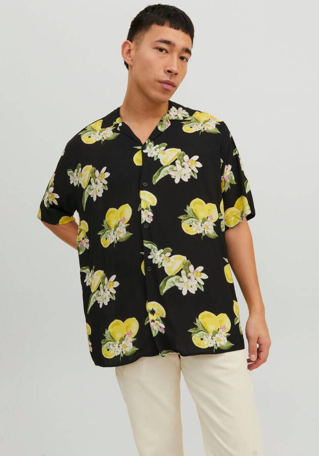 Jack & jones Tropische Bloemen Resort Korte Mouw Overhemd Multicolor Heren