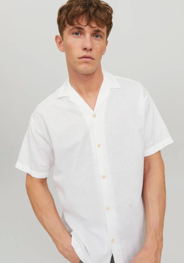Jack & Jones Premium Vrijetijdsoverhemd met linnen en streepmotief model 'SUMMER'