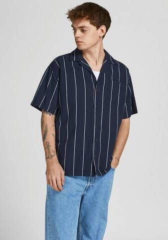Jack & jones Comfort fit vrijetijdsoverhemd van seersucker model 'Positano'