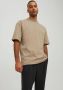Jack & jones Jack%Jones Premium jprblakam Clean SS T -shirt neknr.: Verweerde teak losse fit | Freewear beige Heren - Thumbnail 2